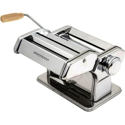 OVENTE Pasta Maker Machine with 7 Adjustable Thickness Settings Rollers and Cutter Classic Stainless Steel Manual Noodle Maker for Spaghetti Fettuccini Lasagna or Dumpling Skin Silver PA515S