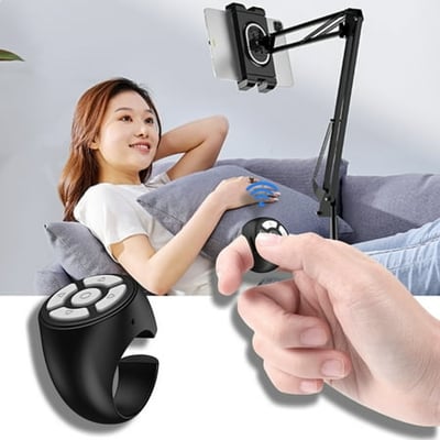 GNFQXSS Consumer Electronics Deals GNFQXSS Bluetooth 5.3 Remote Control Ring Wireless Camera Shutter Selfie Button for Cell Phone Remote Clicker Page Turner Volume Adjustment Simulate Mouse Black