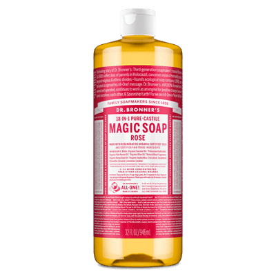 Dr. Bronner's Rose Pure-Castile Liquid Soap - 32 oz