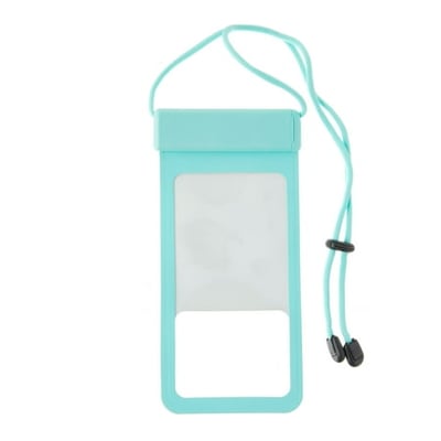 onn. Waterproof Phone Pouch with Adjustable Lanyard Aqua