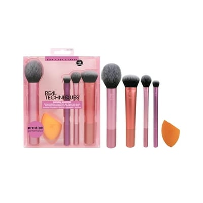 Paris Presents Incorporated Real Techniques Everyday Essentials Kit Makeup Brush & Beauty Sponge Set 5 Piece Set