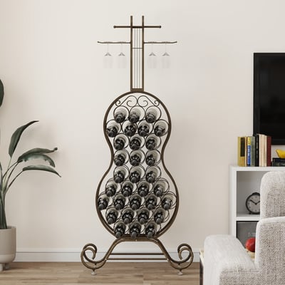 Wine Bakers Rack Freestanding Wine Rack with Storage Bottle