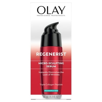 Procter & Gamble Olay Regenerist Micro-Sculpting Serum  Fragrance Free Moisturizer  All Skin Fine Lines & Wrinkles  1.7 fl oz