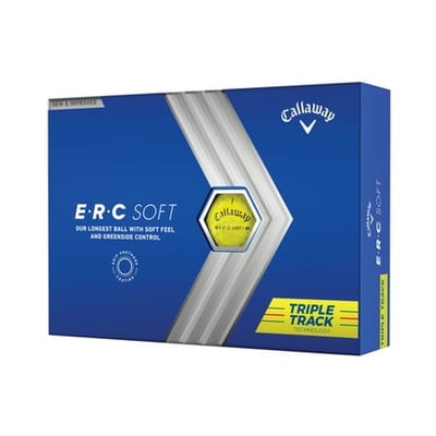 Callaway 2025 ERC Soft Triple Track Golf Ball #1-#4 12-Ball Pack Yellow Callaway 2025 ERC Soft Triple Track Golf Ball #1-#4 12-Ball Pack Yellow