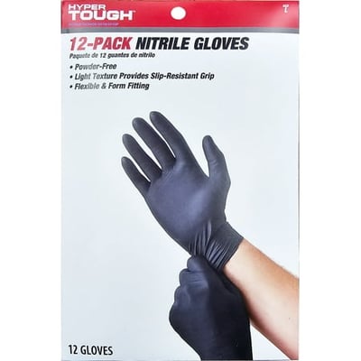 ZHEJIANG G AND F FOREIGN TRADING CO LTD Hyper Tough Disposable Nitrile Gloves 12 Count Size Large One Size Fits Most