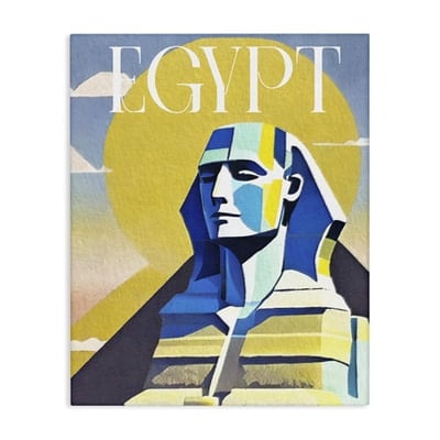 Stupell Industries Egypt Sphinx Landmark Buildings & Architecture Painting Wrapped Canvas Art Print Wall Art 16 x 20