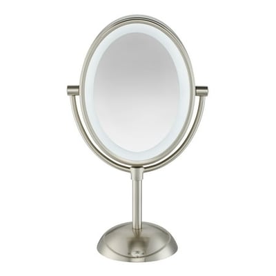 LED Double-Sided Vanity Mirror with 1x/7x Magnification