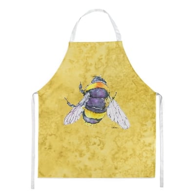 Caroline s Treasures Carolines Treasures 8852APRON Bee on Yellow Apron Large multicolor