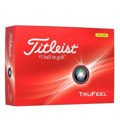 Titleist 2024 TruFeel Golf Ball #1-#4 12-Ball Pack Yellow