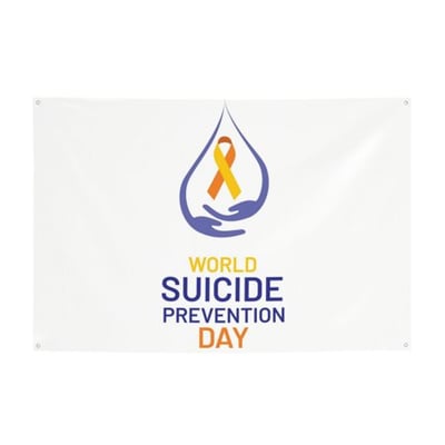 Suicide Prevention Month Banner Poster Photography Background Flag Sign Party Decoration ?Outdoor Sign/Flag for Garden/Yard/Lawn 47x71in