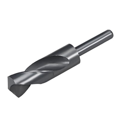 Unique Bargains 1/2 Black Nitride Coated HSS 6542 Reduced Shank Drill Bit 28mm