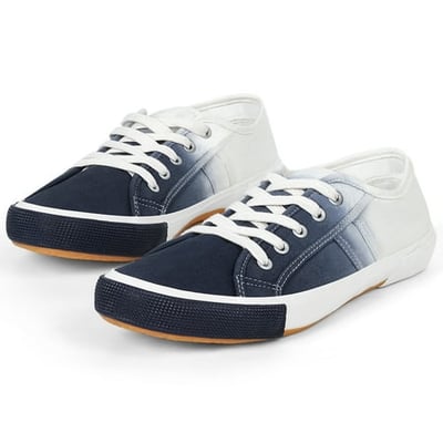 Gradient Canvas Shoes Women s & Men s Fashion Sneaker Blue-37