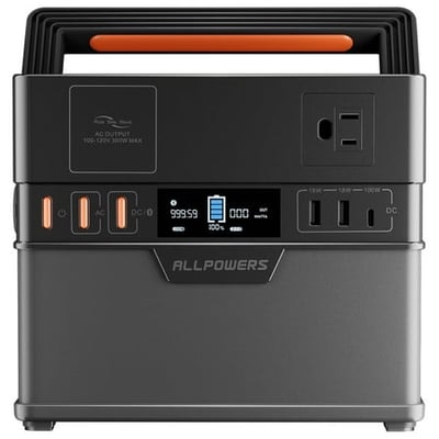 ALLPOWERS 300W Portable Power Station, 288Wh/78000mAh Solar Generator with Wireless Charging,Backup Battery Charger for Camping, Travel, CAPA, Power Outage, Home Use