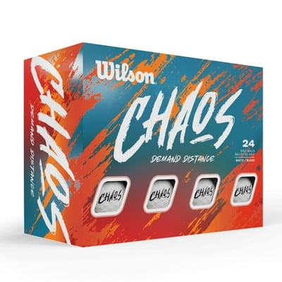 Wilson Chaos 2024 Golf Balls 12-Pack (Numbered 1-4) White