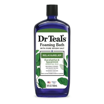 Dr Teal's Eucalyptus & Spearmint Foaming Bubble Bath 34 oz