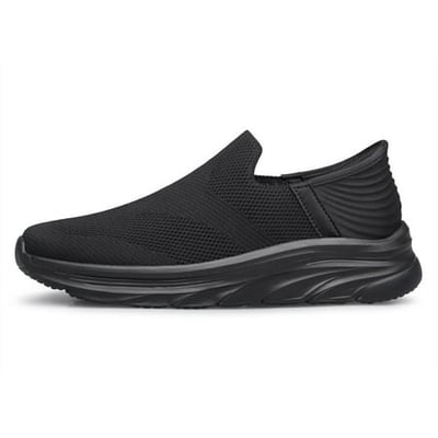 vibdiv Men's Hands Free Slip on Walking Shoes Lightweight Comfortable Tennis Casual Sneakers zapatos de hombre All Black Size 7.5