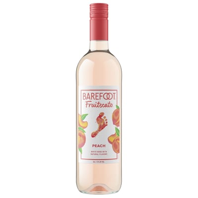 Barefoot Fruitscato Peach Moscato Rose Wine, 750mL Bottle, 7.5% ABV
