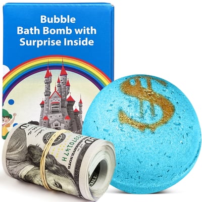 Luxury Life Bath Bomb with Money Surprise - BE Delicious Blossom
