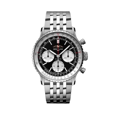 Breitling Navitimer B01 Chronograph 41 Automatic Black Dial Steel Men's Watch AB0139211B1A1