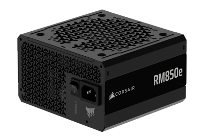 CORSAIR RM850e Fully Modular Low-Noise ATX Power Supply, ATX 3.1 & PCIe 5.1 Compliant, 105°C-Rated Capacitors, Cybenetics Gold Efficiency