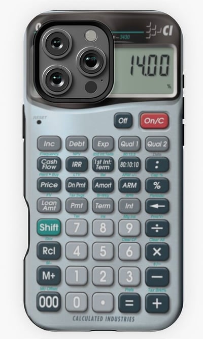 Calculator Design Phone Case for iPhone 16 15 14 13 12 11 Pro Max
