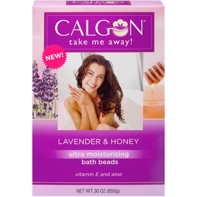 Calgon Lavender Bath Beads with Aloe & Vitamin E, 30 oz