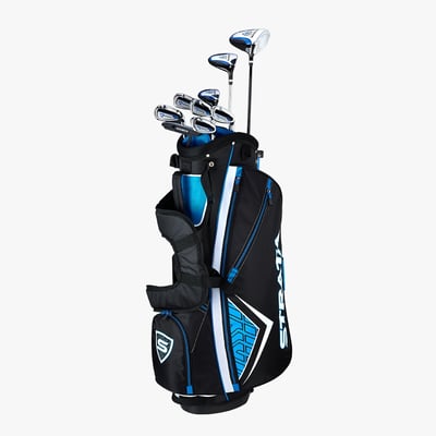 Callaway Men’s Strata Complete Golf Sets 2 Wds/1 Hyb/5 Irns/Putter/Bag Graphite/Steel Black/Blue Uniflex Right