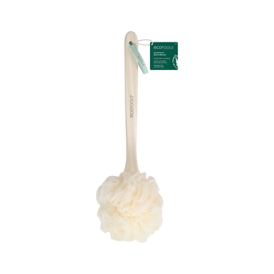 EcoTools EcoPouf Bath Brush with Loofah - Recycled Mesh 1 Count