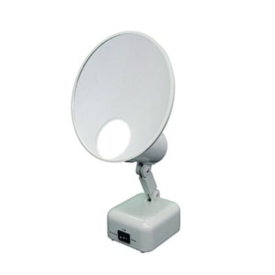 Floxite 15X LED Magnifying Mirror in Dove White
