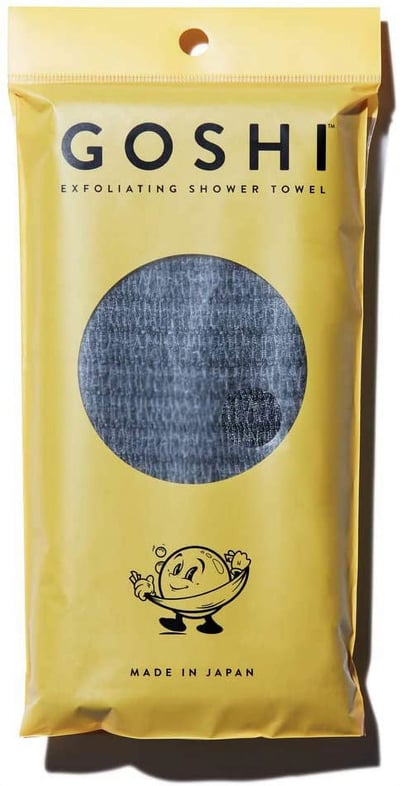 OSHI Gray Exfoliating Shower Towel - Rip-Resistant Washcloth