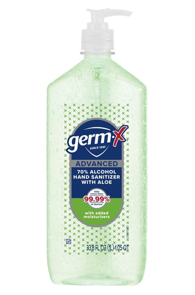 Germ-X Aloe Advanced Hand Sanitizer - 1 Liter Bottle