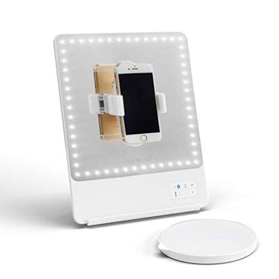 Glamcor Riki Skinny Smart Vanity Mirror with Bluetooth & 10X Magnification