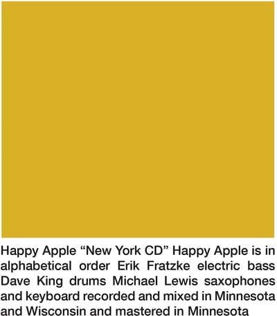 Happy Apple - New York - Music & Performance - CD