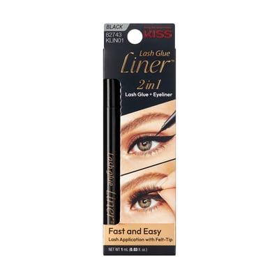 KISS Matte Finish Lash GLUEliner - Black Eyelash Glue 0.7 mL