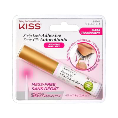 KISS 24hr Clear Strip Lash Adhesive - 0.17 oz Glue