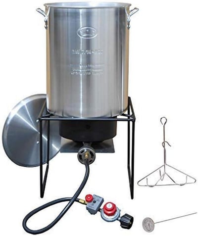 King Kooker 29-Qt Aluminum Turkey Fryer Propane Deep Fryer for Outdoor Cooking