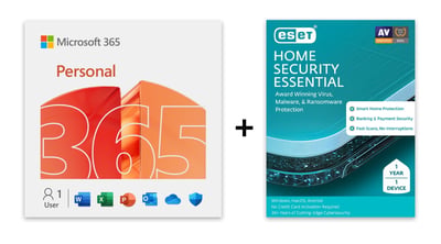 Microsoft 365 Personal & ESET Home Security Essential 1-Year 1-Device Digital Download