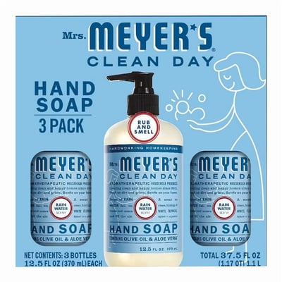 Mrs. Meyer's Clean Day Rain Water Hand Soap - 3 Pack 12.5 oz