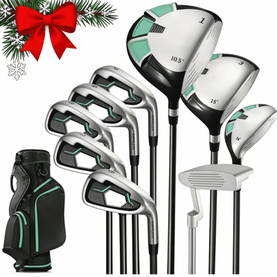 Naipo Golf Club Set 9 Piece Complete Golf Set for Right Handed with Stand Bag and 3 Bonus Head Covers