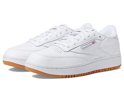 Reebok Women's Club C Double Sneakers White/Gum Size 11