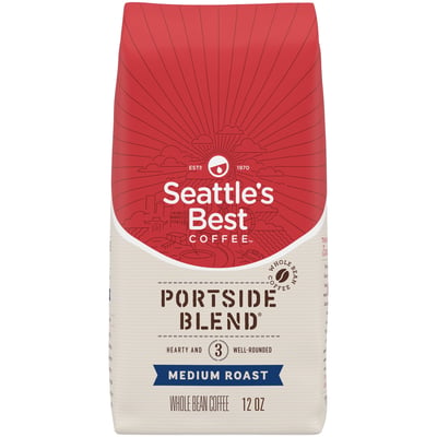 Seattle's Best Coffee Arabica Beans Portside Blend, Medium Roast, Whole Bean Coffee, 12 oz