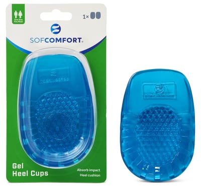 Sof Comfort Gel Heel Cup Cushion Shoe Insert
