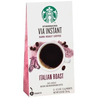 Starbucks VIA Instant Italian Roast Dark Roast Coffee (Pack of 3)