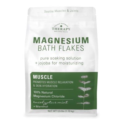 Eucalyptus Mint Magnesium Bath Flakes for Muscle Relaxation - 2.5 lb