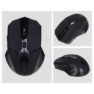 Wanfds Wireless Mouse, Rechargeable Ergonomic Computer Mouse Optical Mice Silent Click, Long Battery Life, 2.4G USB Nano Receiver,DPI Adjustable for PC Gaming Laptop Desktop Mac(Black)