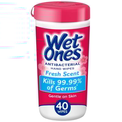 Fresh Scent Antibacterial Hand Wipes - 40 Ct Canister