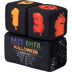 Frisco Halloween 30 Days of Halloween Countdown Blocks Plush Squeaky Dog Toy, Medium, 3 count