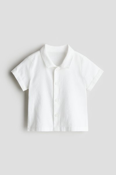 H & M - Linen-blend Shirt - White