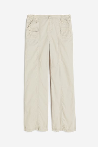 H & M - Canvas Cargo Pants - Brown