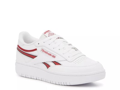 Reebok Club C Double Sneaker | Women's | White/Red | Size 9.5 | Sneakers